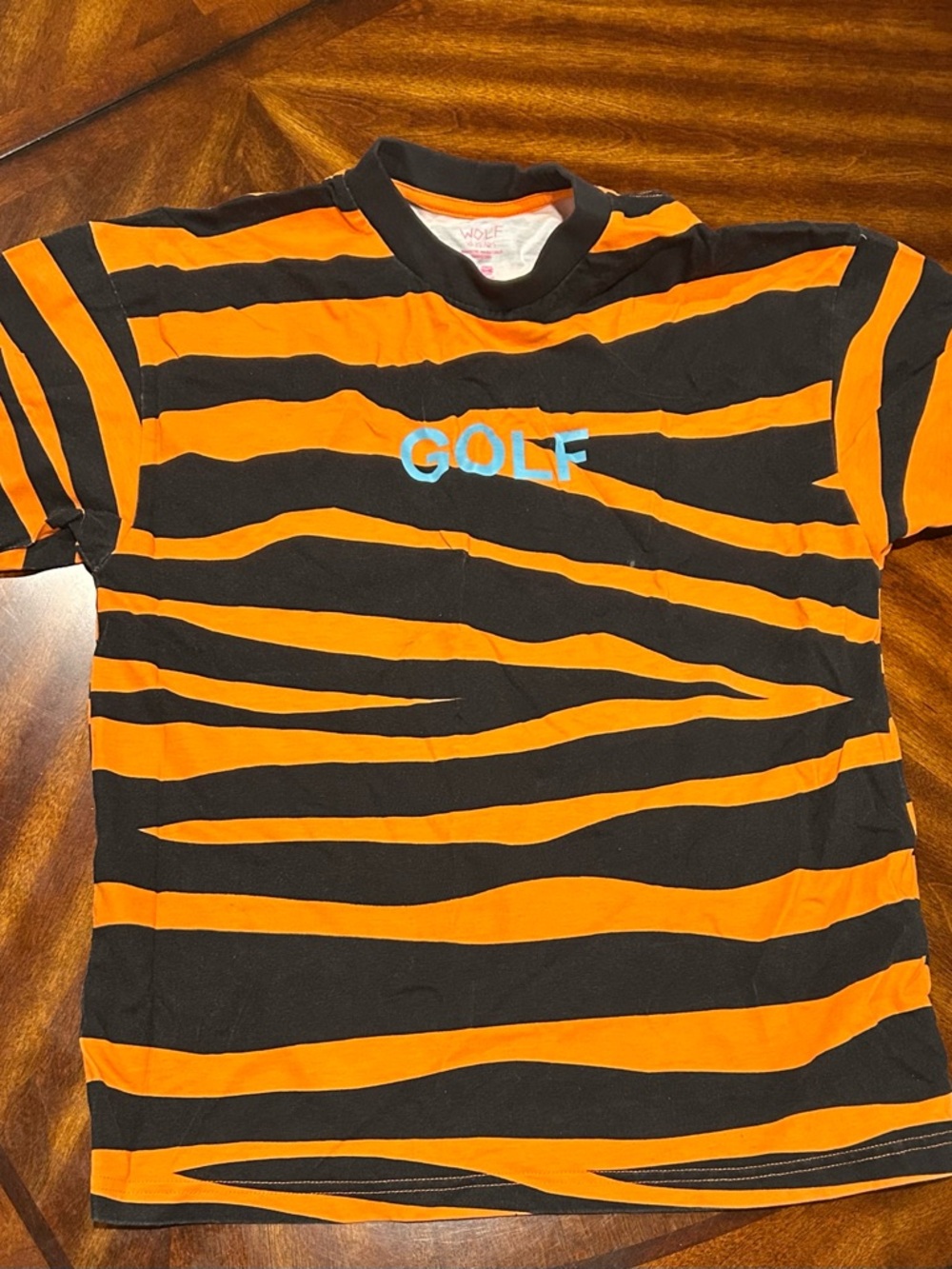 Golf Anniversary tee shirt Orange & Black